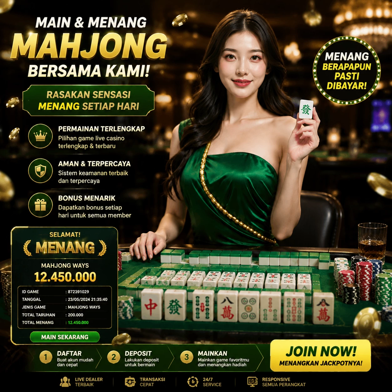 Yang berubah di joss188: bookmark, e-wallet, turnover